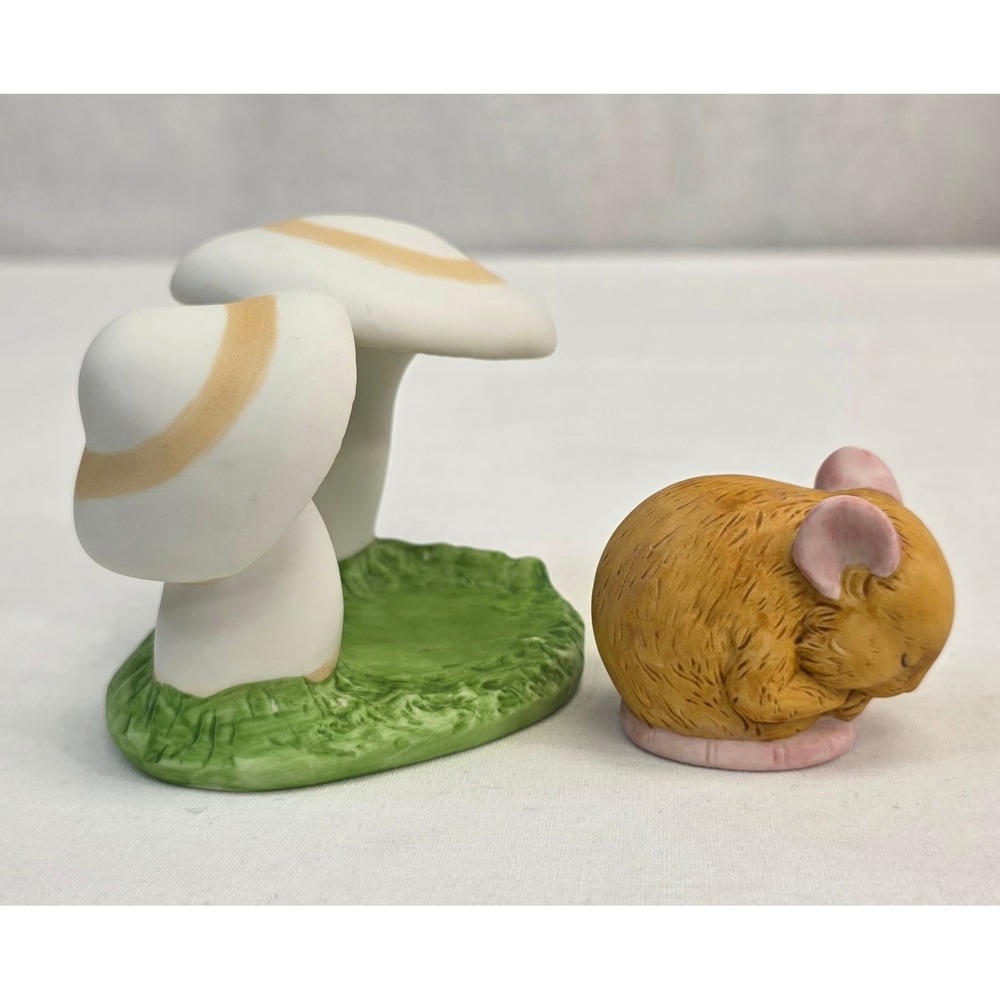 Franklin Porcelain Woodland Surprises Mouse and Raccoon Figurines 1984 Set of 2 - Picture 5 of 16
